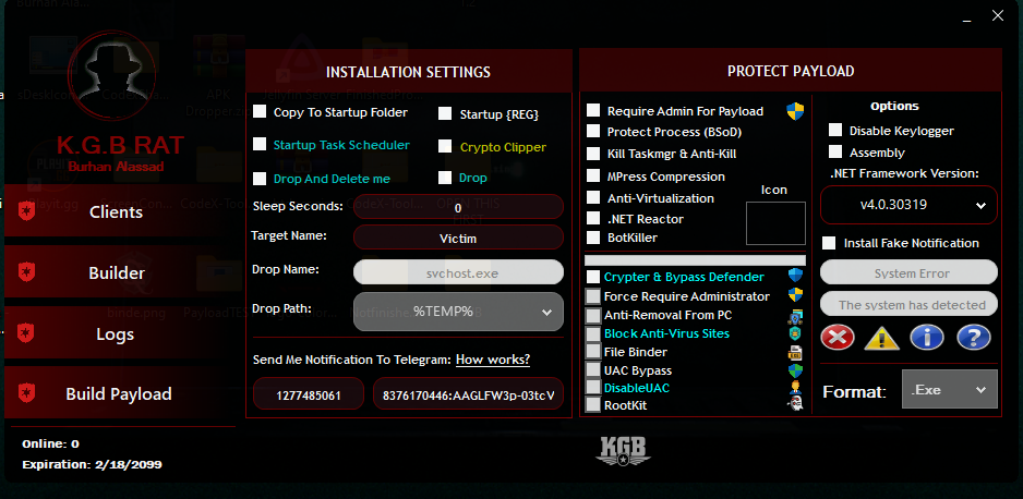 KGB Advanced Security Features - Encrypted Remote Access and Protection Tools